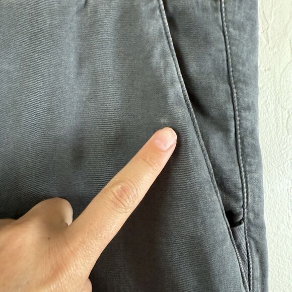 Marine Layer Pants Men MEDIUM Saturday Slim Straight Twill Drawstring Wash Black - Picture 5 of 12